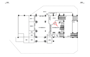 JR／高円寺駅／本屋改札内／№8駅看板・駅広告、位置図