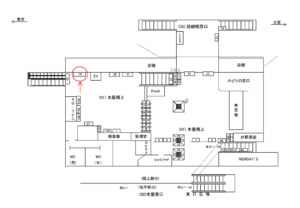 JR／川口駅／本屋橋上／№14駅看板・駅広告、位置図