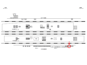 JR／荻窪駅／快速線前／№68駅看板・駅広告、位置図