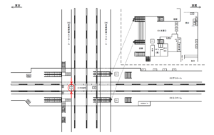 JR／西国分寺駅／中央線間／№1駅看板・駅広告、位置図