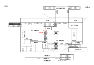 JR／川口駅／本屋橋上／№101駅看板・駅広告、位置図