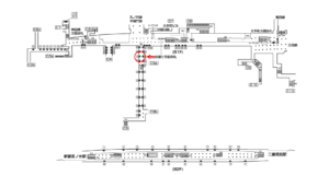 東京メトロ／大手町駅／千代田線／№90駅看板・駅広告、位置図