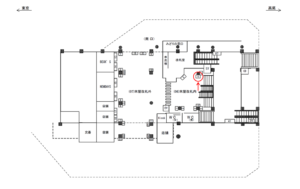 JR／高円寺駅／本屋改札内／№6駅看板・駅広告、位置図