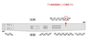 京成　八幡駅／／№1217駅看板・駅広告、位置図