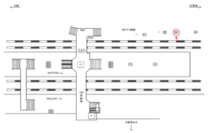 JR／逗子駅／下り線側／№34駅看板・駅広告、位置図