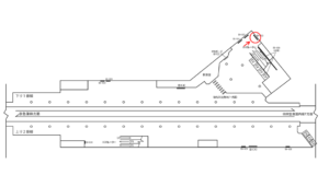 京急／羽田空港第3ターミナル駅／№B9-933№933駅看板・駅広告、位置図