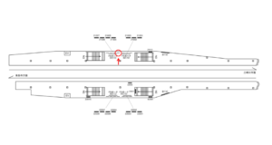 京急／六郷土手駅／／№21004駅看板・駅広告、位置図