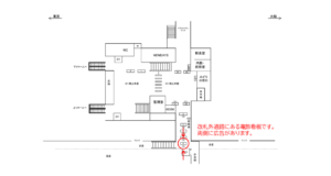 JR／東神奈川駅／跨線橋／№6駅看板・駅広告、位置図