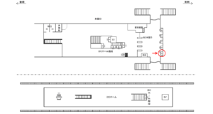 ゆりかもめ　お台場海浜公園駅／本屋口3№3駅看板・駅広告、位置図