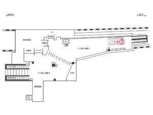 JR／菊名駅／橋上本屋口／№11駅看板・駅広告、位置図