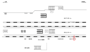 JR／蓮田駅／上り線側／№7駅看板・駅広告、位置図