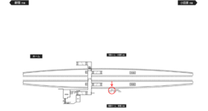 小田急　新松田駅／／№0211駅看板・駅広告、位置図