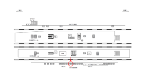 JR／荻窪駅／快速線前／№60駅看板・駅広告、位置図