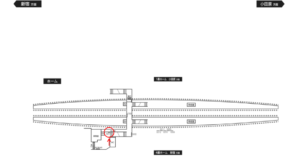 小田急　新松田駅／／№1617駅看板・駅広告、位置図