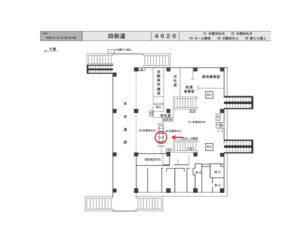 JR　四街道駅／自動改札上／№2駅看板・駅広告、位置図