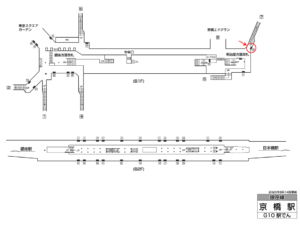 東京メトロ／京橋駅／銀座線／№38駅看板・駅広告、位置図