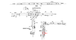 東京メトロ／日本橋駅／銀座線／№19駅看板・駅広告、位置図