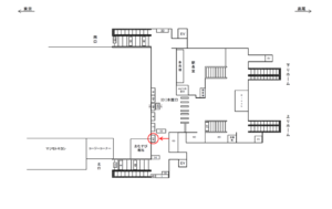 JR／西八王子駅／本屋口／№47駅看板・駅広告、位置図