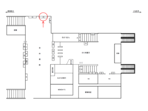 JR／中山駅／本屋口／№23駅看板・駅広告、位置図