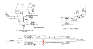 東京メトロ／外苑前駅／銀座線／№10駅看板・駅広告、位置図