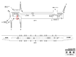 東京メトロ／京橋駅／銀座線／№31駅看板・駅広告、位置図