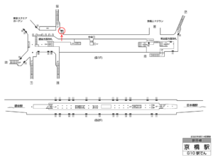 東京メトロ／京橋駅／銀座線／№27駅看板・駅広告、位置図