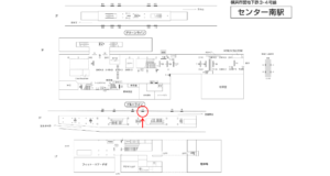 横浜市営／センター南駅／／№17駅看板・駅広告、位置図