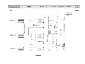 JR　蘇我駅／本屋改札外／№13駅看板・駅広告、位置図