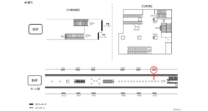 みなとみらい／元町・中華街駅／／№405駅看板・駅広告、位置図