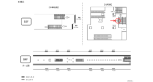 みなとみらい／元町・中華街駅／／№306駅看板・駅広告、位置図