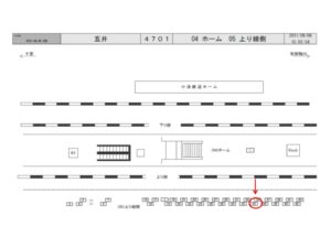 JR　五井駅／上り線側／№34駅看板・駅広告、位置図