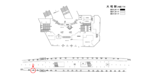 相鉄／大和駅／／№335駅看板・駅広告、位置図