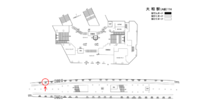 相鉄／大和駅／／№304駅看板・駅広告、位置図