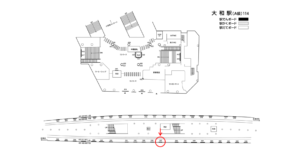 相鉄／大和駅／／№327駅看板・駅広告、位置図