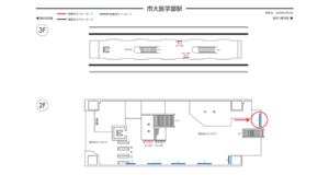 シーサイドライン／市大医学部駅／／№3駅看板・駅広告、位置図