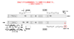 京成　八千代台駅／／№3101駅看板・駅広告、位置図