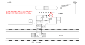 JR／衣笠駅／本屋口／№2駅看板・駅広告、位置図