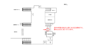 JR／府中本町駅／本屋口／№2駅看板・駅広告、位置図