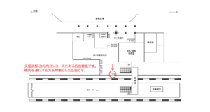 JR／久里浜駅／本屋改札内／№13駅看板・駅広告、位置図