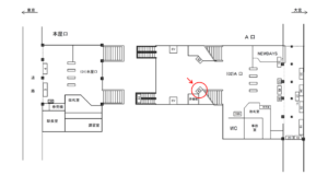 JR／東十条駅／A口／№43駅看板・駅広告、位置図