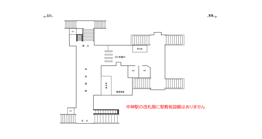 JR／中神駅／広告ロケーション説明_改札階