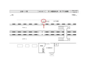 JR　上総一ノ宮駅／下り線側／№2駅看板・駅広告、位置図