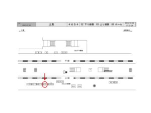 JR　土気駅／上り線側／№11駅看板・駅広告、位置図