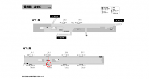 名古屋地下鉄／塩釜口駅／鶴舞線№B2-19№19駅看板、位置図