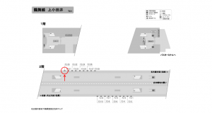 名古屋地下鉄／上小田井駅／鶴舞線№F2-20№20駅看板、位置図