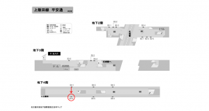 名古屋地下鉄／平安通駅／上飯田線№B4-6№6駅看板、位置図