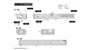 名古屋地下鉄／吹上駅／桜通線№B1-6№6駅看板、位置図