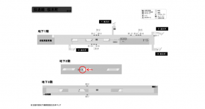 名古屋地下鉄／桜本町駅／桜通線№BM-1№1駅看板、位置図