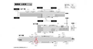 名古屋地下鉄／上前津駅／鶴舞線№B3-19№19駅看板、位置図