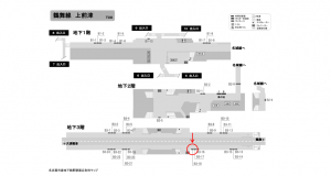 名古屋地下鉄／上前津駅／鶴舞線№B3-18№18駅看板、位置図